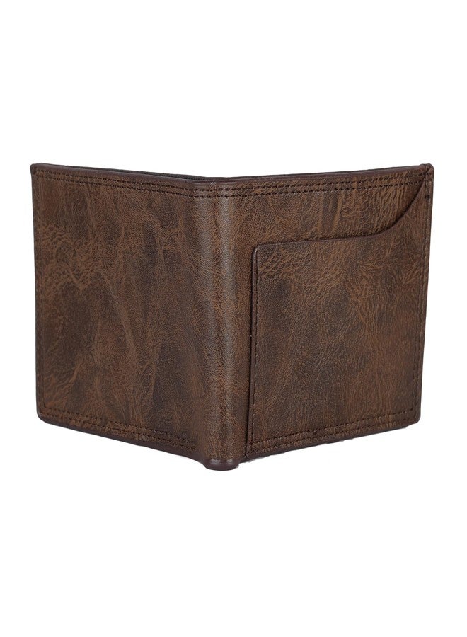 ZEVORA Men Travel, Trendy, Casual Brown Leather Wallet (3 Card Slots) - Image 4